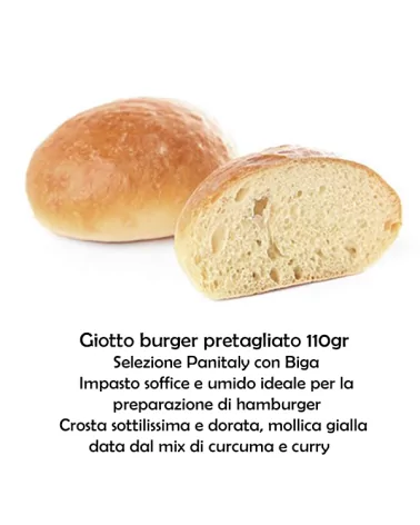 Pane Giotto Burger Precotto Gr 110 Pretagliato Panitaly Pz 30