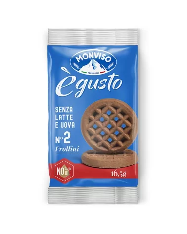 Biscotti Frollini Cacao 2pz Gr 16,5 Monviso Pz 150