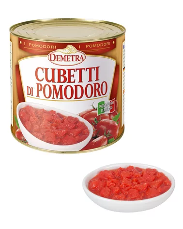 Cubetti Di Pomodoro Latta Demetra Kg 2,5