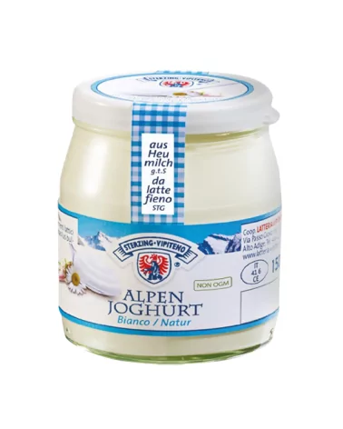 Yogurt Alpen Bianco Vasetto Di Vetro Vipiteno Gr 150