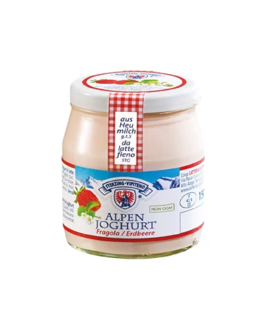 Yogurt Alpen Fragola Vasetto Di Vetro Vipiteno Gr 150