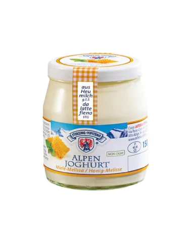 Yogurt Alpen Miele-melissa Vasetto Di Vetro Vipiteno Gr 150