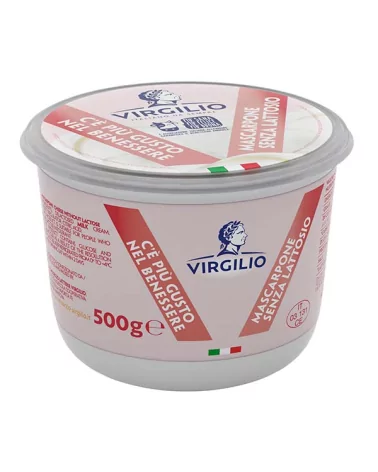 Formaggio Mascarpone 41% Senza Latte 100%ita Virgilio Gr 500