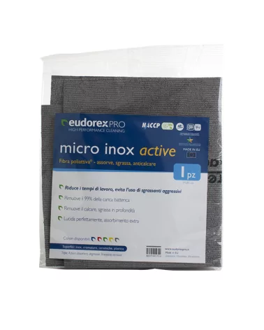 Panno Microfibra Inox Active Grigi.bar Cm 38x28