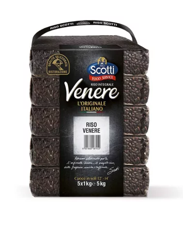 Riso Nero Venere Integrale Pz 5x1 Sottovuoto Scotti Kg 5