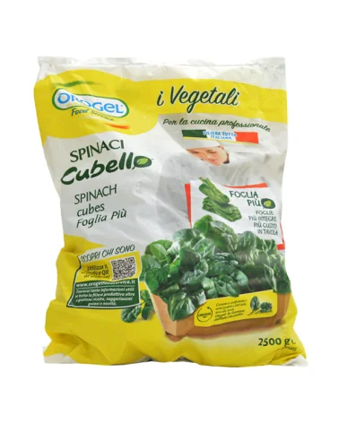 Spinaci Cubello Foglia Piu'100%ita Orogel Kg 2,5