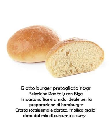 Pane Giotto Burger Precotto Gr 110 Pretagliato Panitaly Pz 30