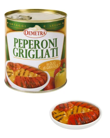 Peperoni Grigl In Olio Di Girasole Demetra Gr 800