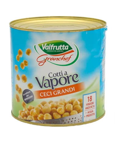 Ceci Lessati Cotti A Vapore Valfrutta Kg 3