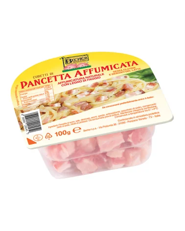 Pancetta Affumicato Cubetti Becher Gr 100