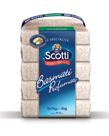 Riso Basmati Lungo Sottovuoto Pz 5x1 Scotti Kg 5