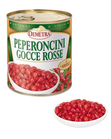 Peperoncini Gocce Rosse Agrodolci Demetra Gr 793