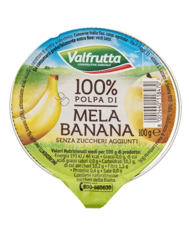 Polpa Frutta Mela-banana Gr 100 Valfrutta Pz 60