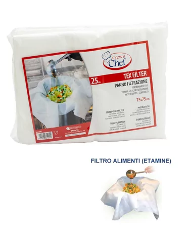 Filtro Alimenti Tnt Goffr.bia Etamina 75x75 Pz 25