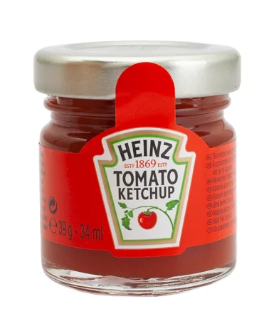 Ketchup Monodose Mini Jar Gr 39 Vasetto Di Vetro Heinz Pz 80