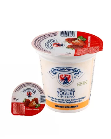 Yogurt Intero Fragola Vipiteno Gr 125