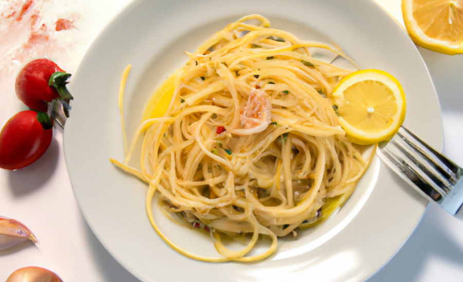 Spaghetti aglio olio e pomodori freschi