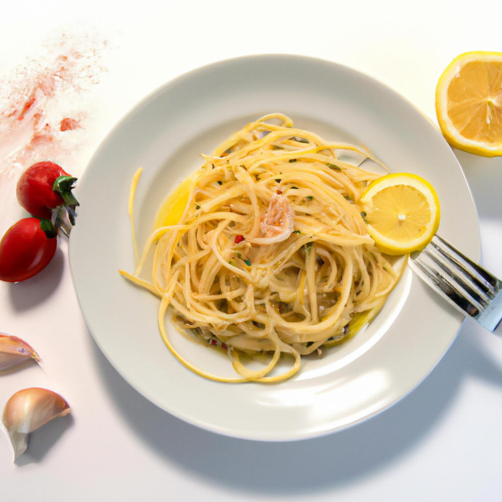 Spaghetti aglio olio e pomodori freschi