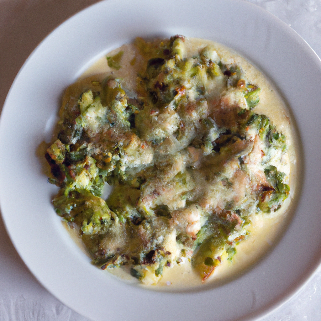 Broccoli gratinati al forno con salsa di formaggio
