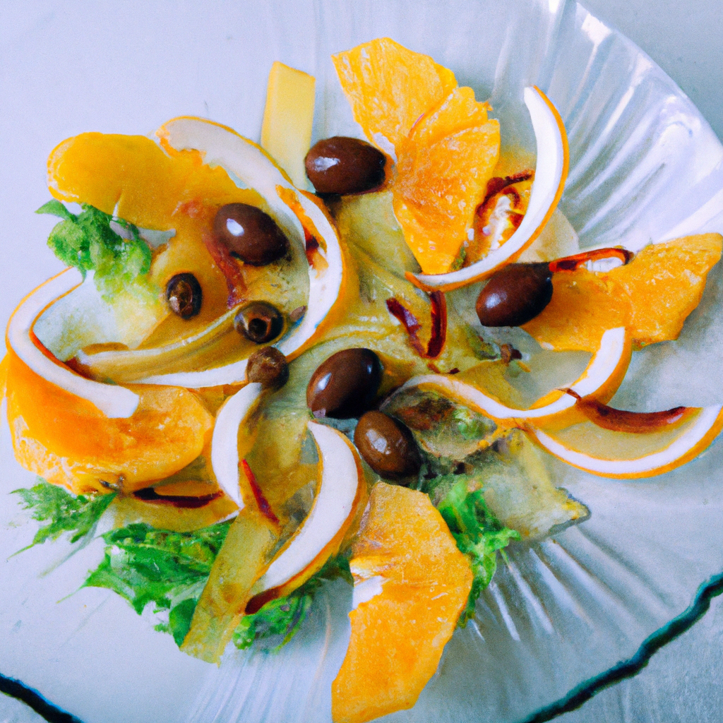 Insalata di finocchi arance e olive nere